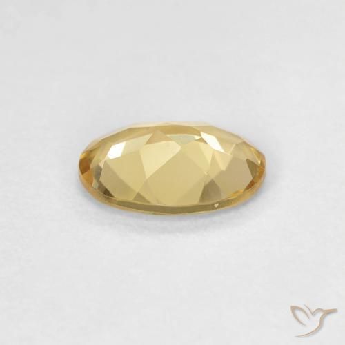 Béryl Jaune chaud naturelle ovale, 0.59 ct, VVS-VS