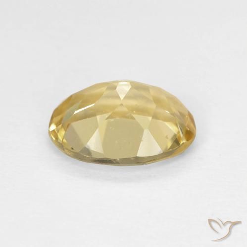 Béryl Jaune chaud naturelle ovale, 1.62 ct, VVS-VS