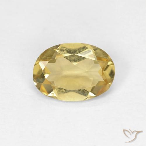0.55ct Naturel Jaune Dijon Béryl, ovale, VVS-VS