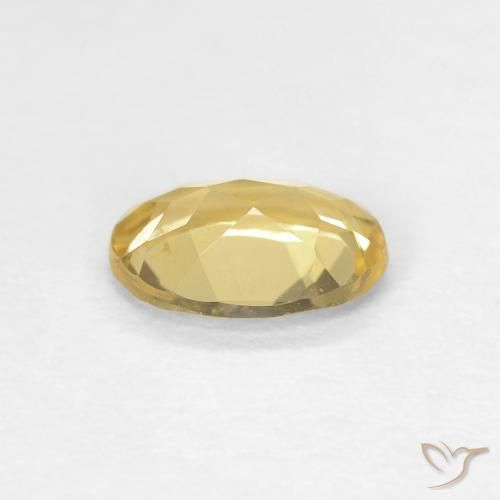 Béryl Jaune Dijon naturelle ovale, 0.55 ct, VVS-VS