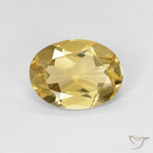 1.50ct Naturel Jaune moyen Béryl, ovale, VVS-VS