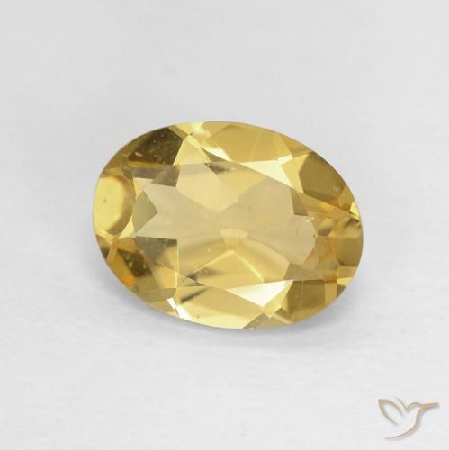 Béryl Jaune moyen naturelle ovale, 1.50 ct, VVS-VS