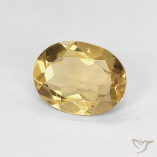 Béryl Jaune chaud naturelle ovale, 1.46 ct, VVS-VS
