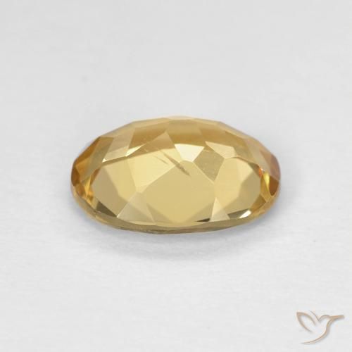 Béryl Jaune chaud naturelle ovale, 1.46 ct, VVS-VS