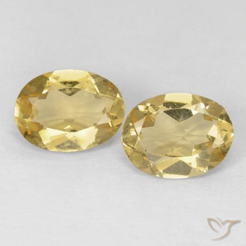 2.09ctw Naturel Jaune moyen Béryl, ovale, VVS-VS
