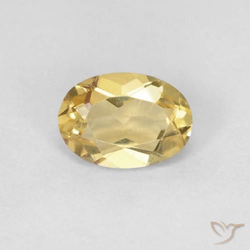 0.67ct Naturel Doré Béryl, ovale, VS