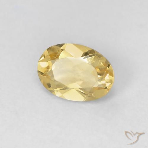 Béryl Doré naturelle ovale, 0.67 ct, VS