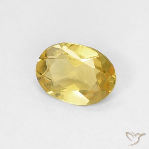 Béryl Or moyen naturelle ovale, 0.63 ct, VS