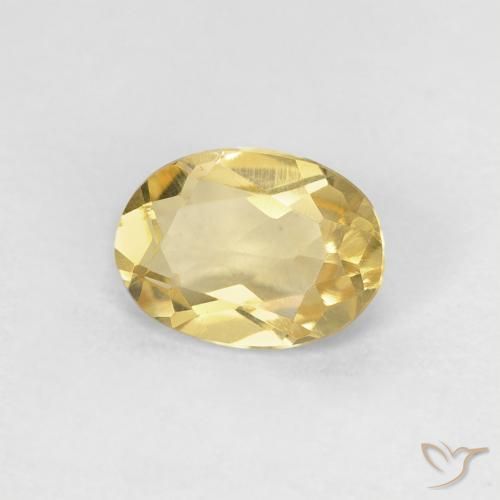 Béryl Doré naturelle ovale, 0.74 ct, VS