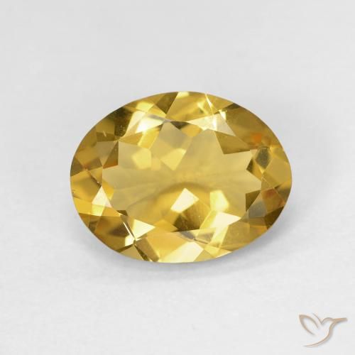 2.11ct Naturel Jaune marron Béryl, ovale, VS