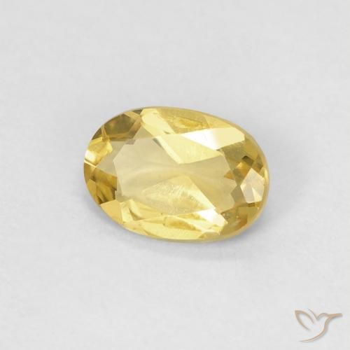 Béryl Jaune royal naturelle ovale, 0.78 ct, VS