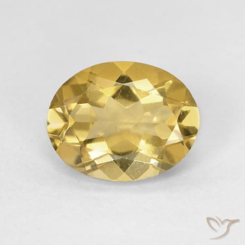 2.27ct Naturel Jaune chaud Béryl, ovale, VS