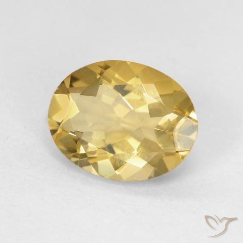 Béryl Jaune chaud naturelle ovale, 2.27 ct, VS