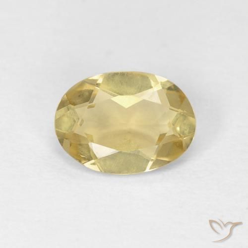 0.97ct Naturel Jaune Dijon très clair Béryl, ovale, VVS