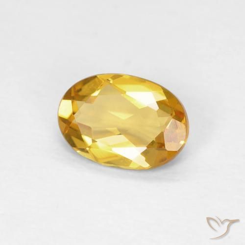 Béryl Doré naturelle ovale, 0.62 ct, VVS