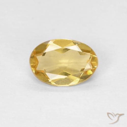 0.65ct Naturel Doré moyen Béryl, ovale, VVS