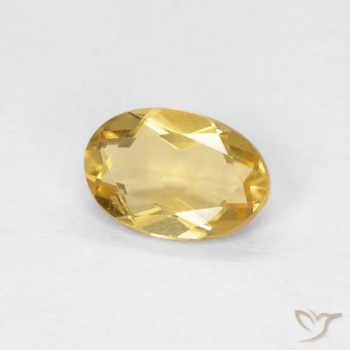 Béryl Doré moyen naturelle ovale, 0.65 ct, VVS