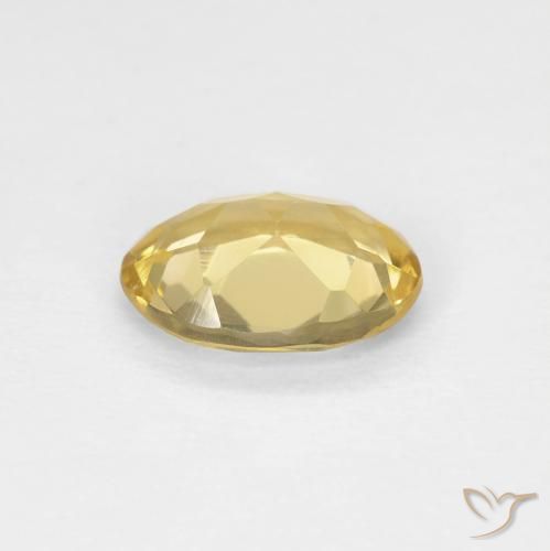 Béryl Jaune doré léger naturelle ovale, 0.98 ct, VVS