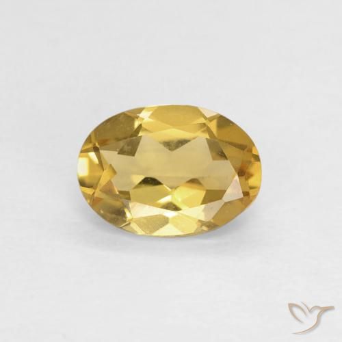0.72ct Naturel Jaune moyen Béryl, ovale, VVS