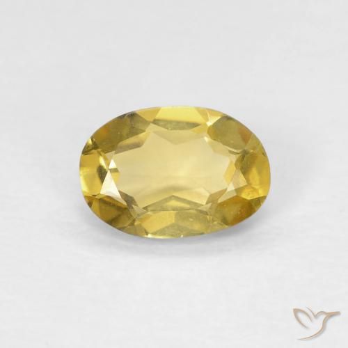 0.55ct Naturel Doré jaunâtre Béryl, ovale, VVS
