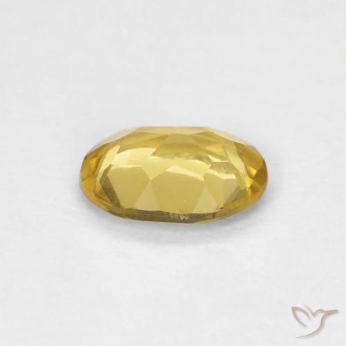 Béryl Doré jaunâtre naturelle ovale, 0.55 ct, VVS