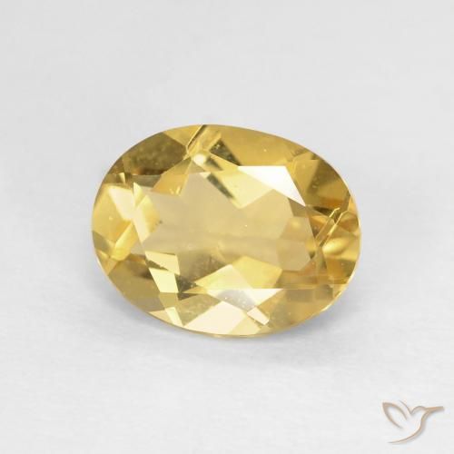 Béryl Or moyen naturelle ovale, 1.74 ct, VVS