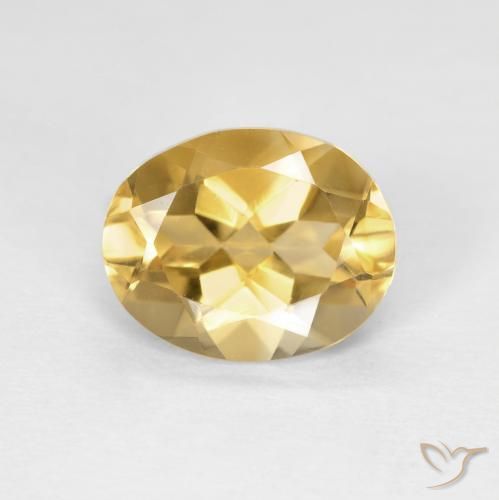 3.14ct Naturel Or moyen Béryl, ovale, VVS