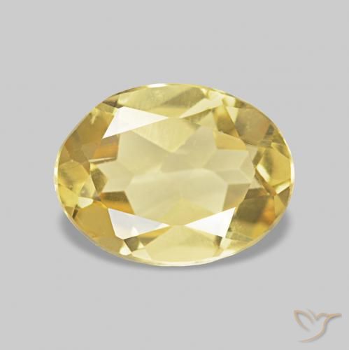 Béryl Jaune clair naturelle ovale, 1.01 ct, VVS