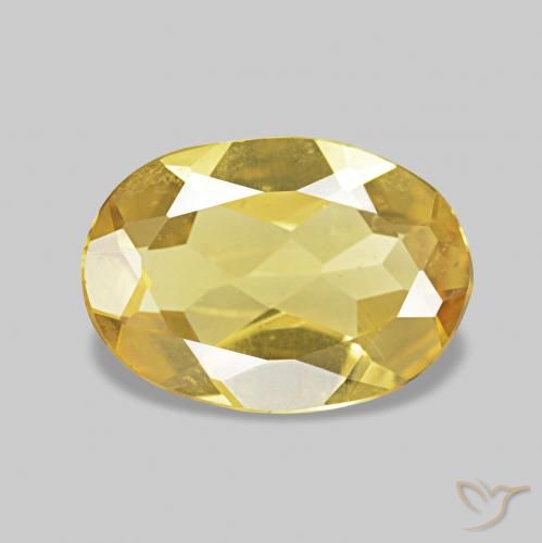 Béryl Doré léger naturelle ovale, 0.84 ct, VVS