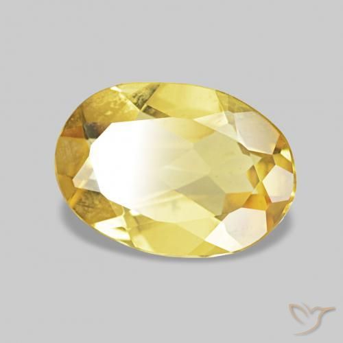 Béryl Doré léger naturelle ovale, 0.84 ct, VVS