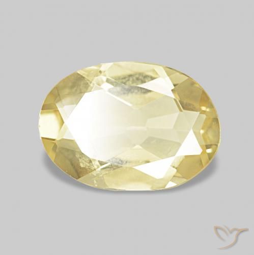 Béryl Doré léger naturelle ovale, 0.91 ct, VVS