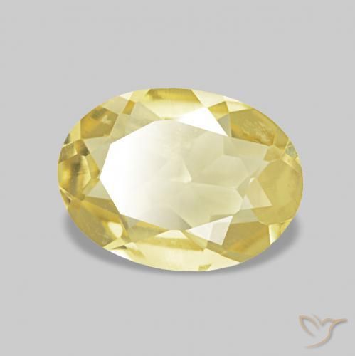 Béryl Jaune clair naturelle Coupe ovale, 0.84 ct, VVS