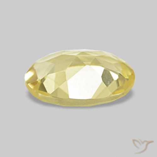 Béryl Jaune clair naturelle Coupe ovale, 0.84 ct, VVS