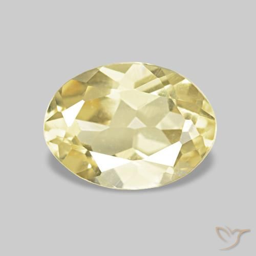 0.75ct Jaune clair Béryl, ovale, VVS