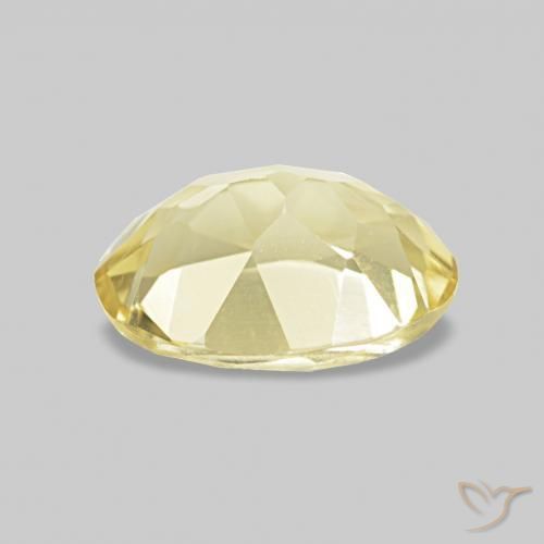 Béryl Jaune clair naturelle Coupe ovale, 0.75 ct, VVS