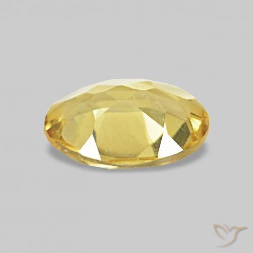 Béryl Jaune clair naturelle Coupe ovale, 0.56 ct, VVS