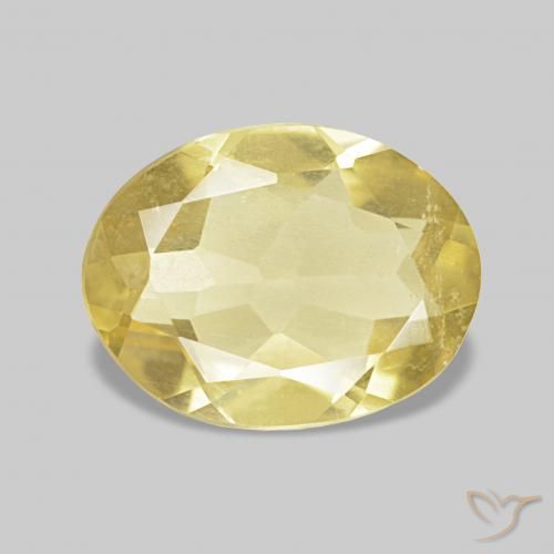 Béryl Jaune doré léger naturelle ovale, 1.51 ct, VS