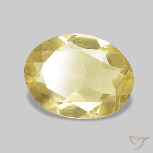 Béryl Jaune doré léger naturelle ovale, 1.51 ct, VS