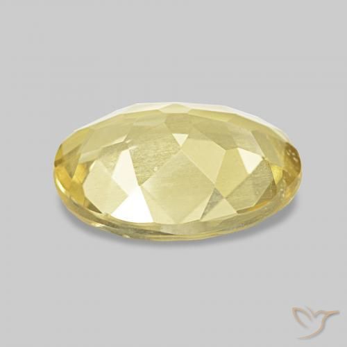 Béryl Jaune doré léger naturelle ovale, 1.51 ct, VS