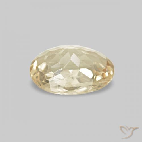 Béryl Jaune terreux naturelle ovale, 0.28 ct, VS