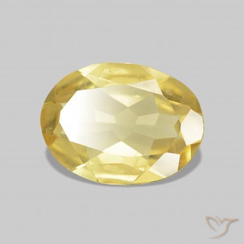 Béryl Jaune Toscane naturelle ovale, 0.85 ct, VVS-VS