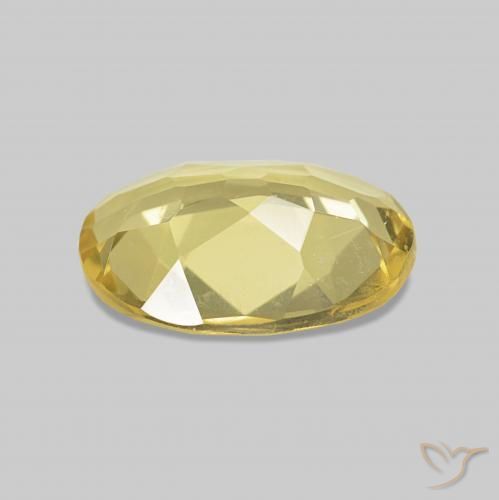 Béryl Jaune Toscane naturelle ovale, 0.85 ct, VVS-VS