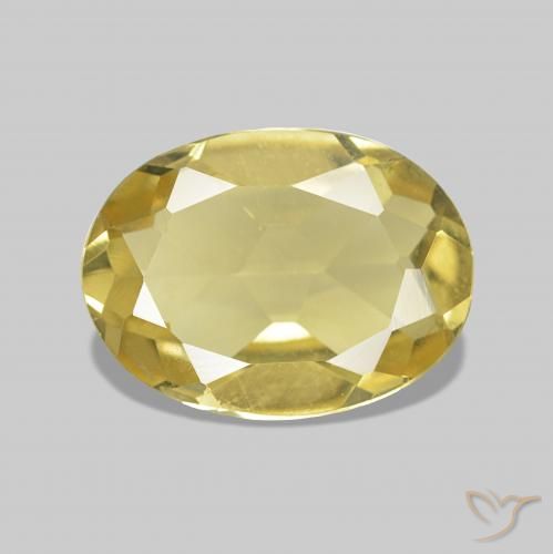 Béryl Doré léger naturelle ovale, 0.99 ct, VVS-VS