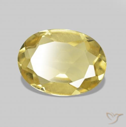 Béryl Doré léger naturelle ovale, 0.99 ct, VVS-VS