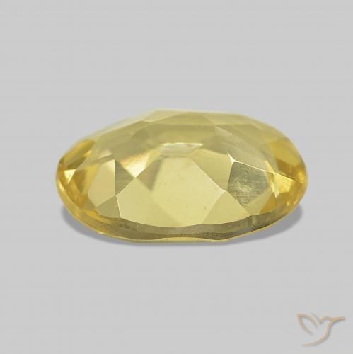Béryl Jaune doré léger naturelle ovale, 0.99 ct, VVS-VS