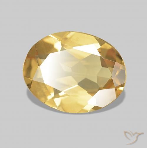Béryl Doré naturelle ovale, 1.26 ct, VVS-VS