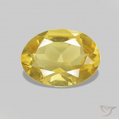 Béryl Doré moyen naturelle ovale, 0.67 ct, VVS-VS