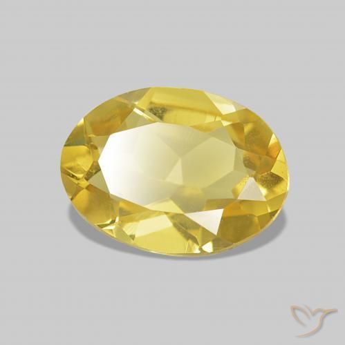 Béryl Doré moyen naturelle ovale, 0.67 ct, VVS-VS