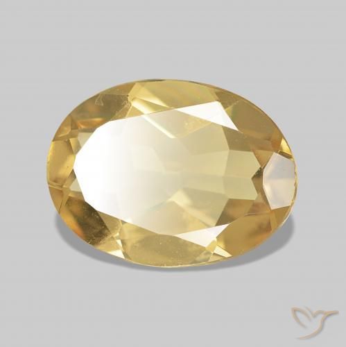 Béryl Jaune chaud naturelle ovale, 1.38 ct, VVS-VS