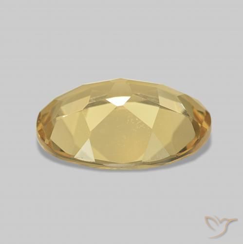Béryl Jaune chaud naturelle ovale, 1.38 ct, VVS-VS